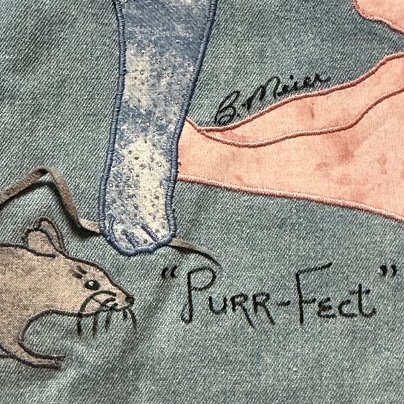 Vintage, handmade cat vest, large - Picture 6 of 7